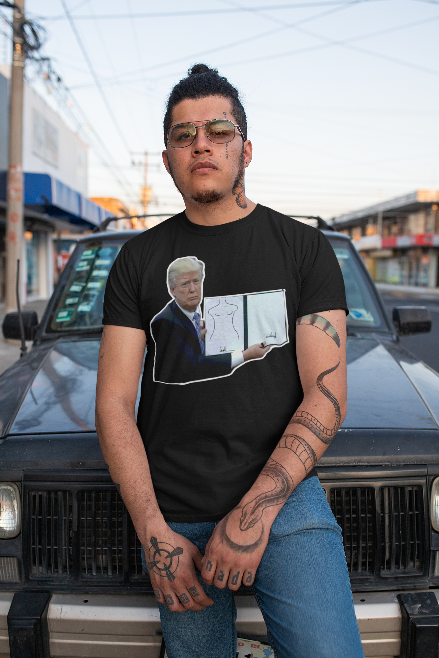 Trump Shows His Artwork T-Shirt